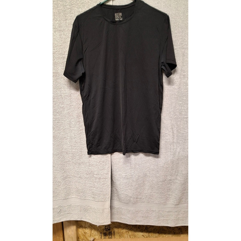 32 Degrees Cool Mens BlackActive T-Shirt Short Sleeve CrewNeck MeshSize M U get4